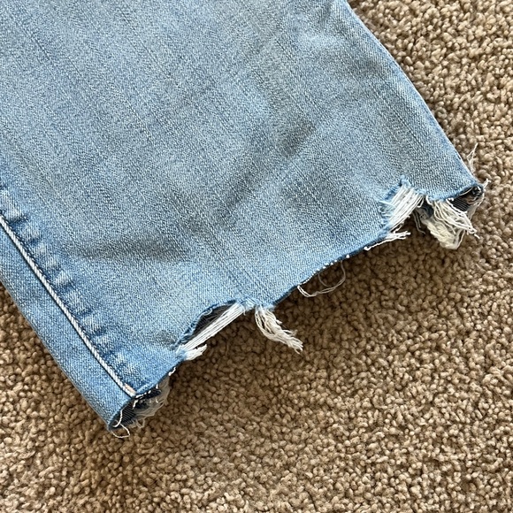 NWT American Eagle Outfitters Light Blue high rise kick boot crop size 6 - Picture 5 of 6